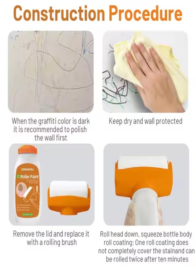 CAVERNSHOP Wall Repair Roller Paint Multifunctional Water Based Latex DIY Paint Roller for Cracks Stains Wall Painting Tool 500g Household Cleaning Supply - Image 2